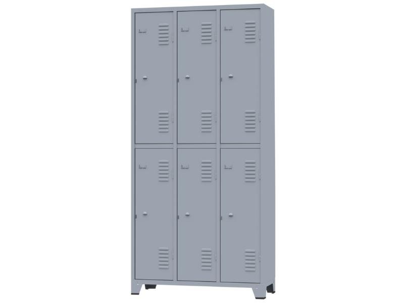 Armários de Aço/Vestiário de Aço 06 Portas Grandes Locker